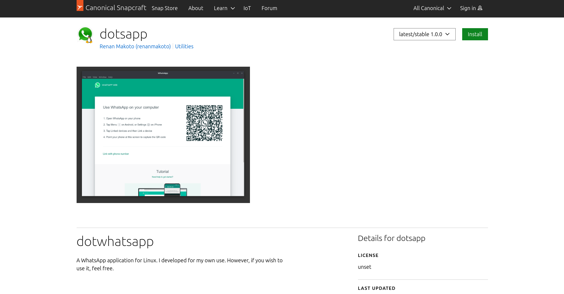 dotsApp Project Screenshot Front